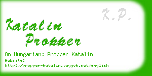 katalin propper business card